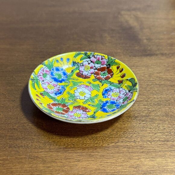 Butter Pat by Chadwick Miller in Japan Mini Dish Small Plate CMI Yellow 3.5" - Picture 2 of 4